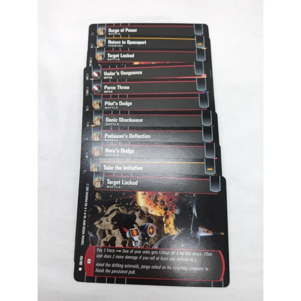 (350) Star Wars 2002 Trading Card Game Lot Commons Uncommon Rares Cards